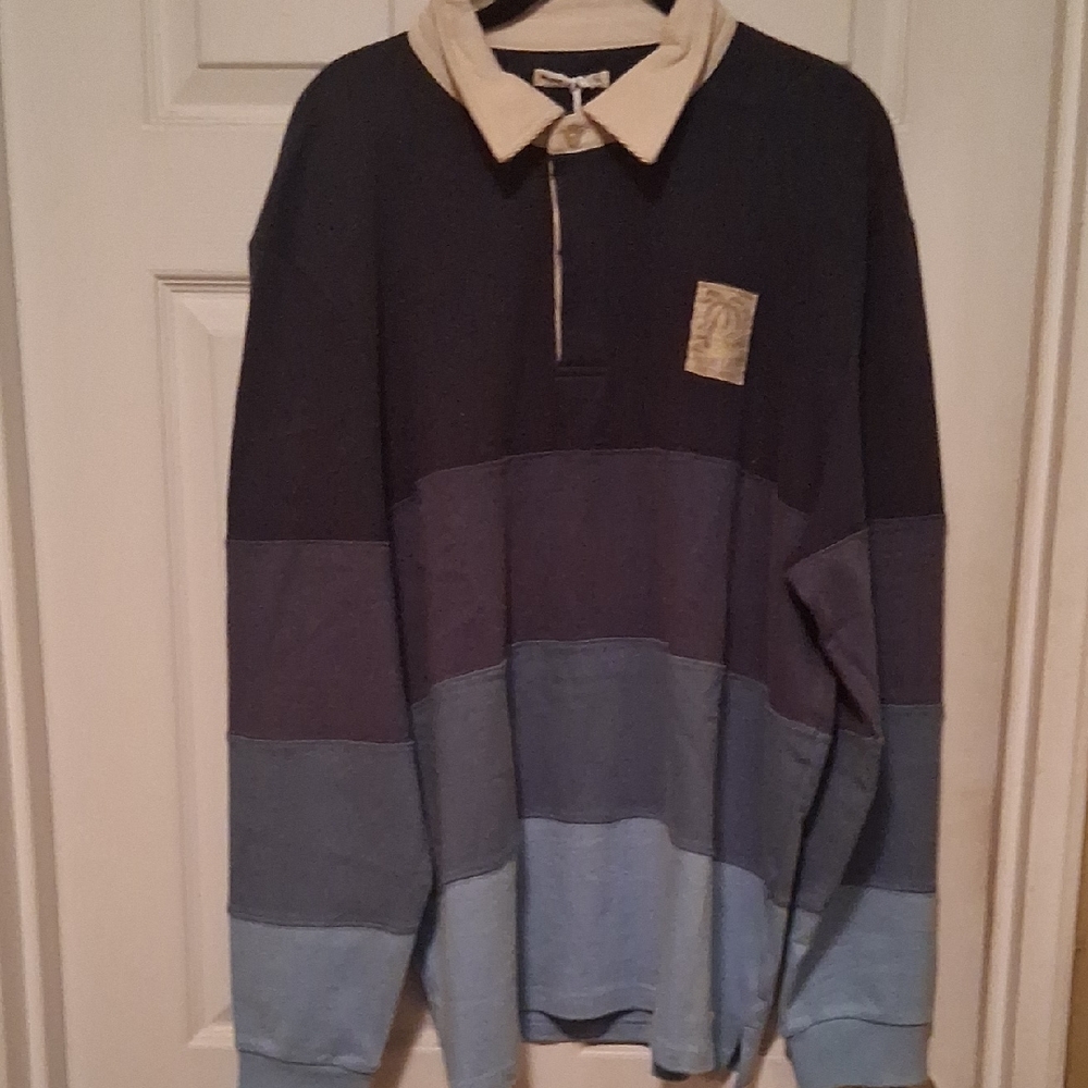 Marine Layer Men's Multicolor Rugby Shirt Xl